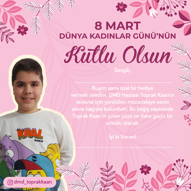 8 Mart Dünya Kadınlar Günü Dijital Destek Kartı