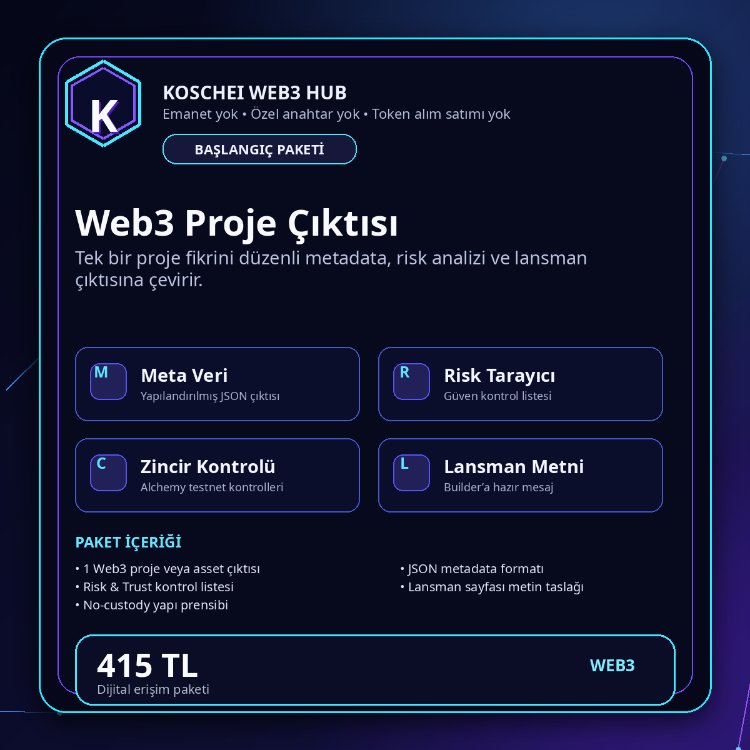 Koschei Starter Pack – Web3 Project Output