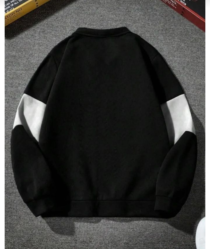 erkek siyah beyaz sweetshirt 