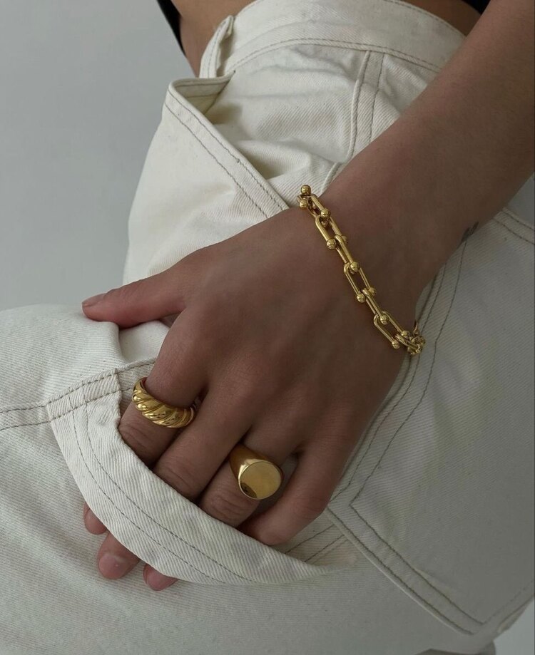 Çelik gold tiffany model bileklik
