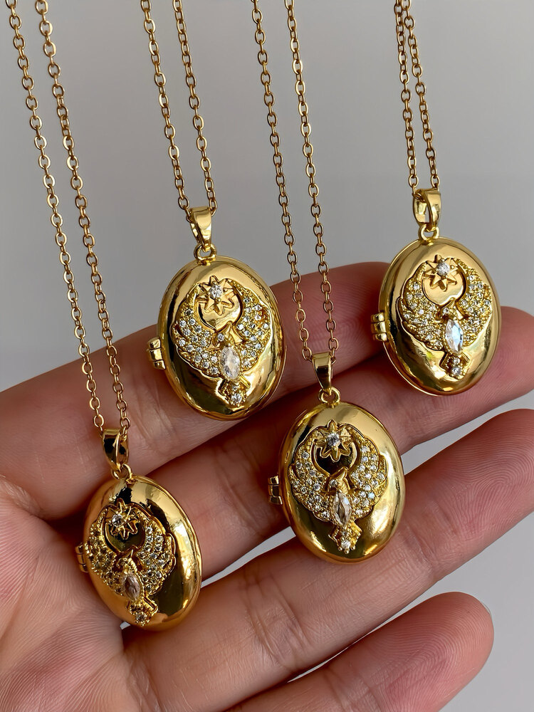 Çelik gold Alya kolye