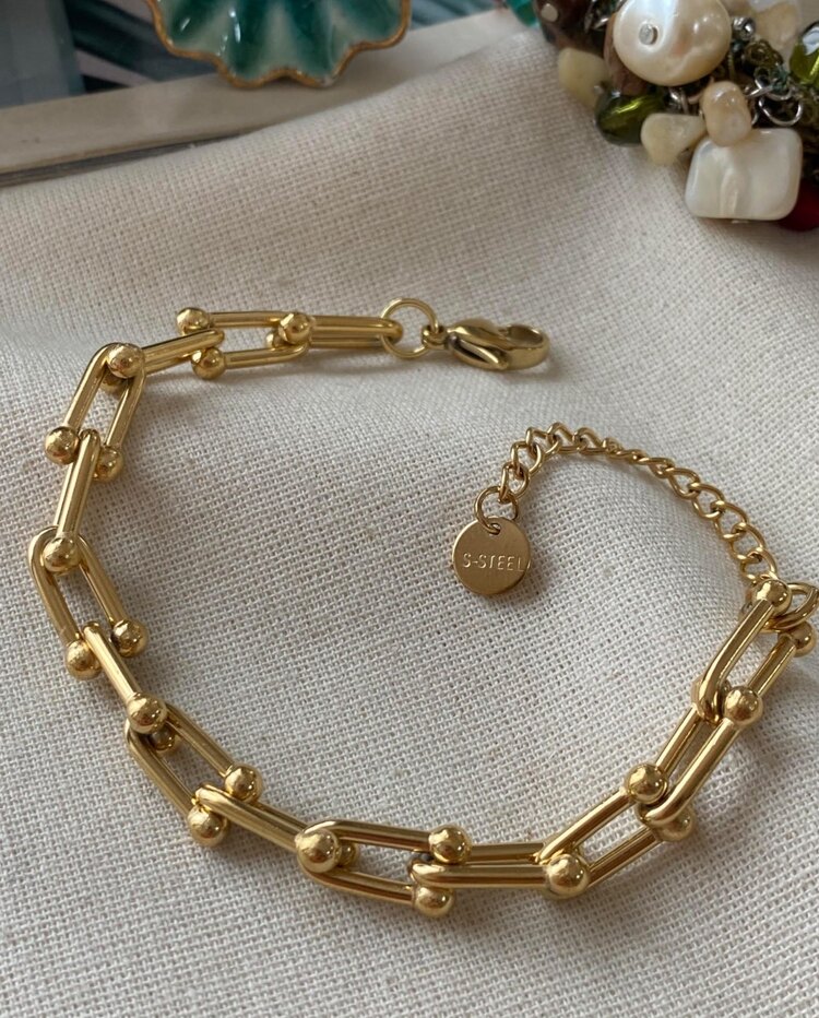 Çelik gold tiffany model bileklik