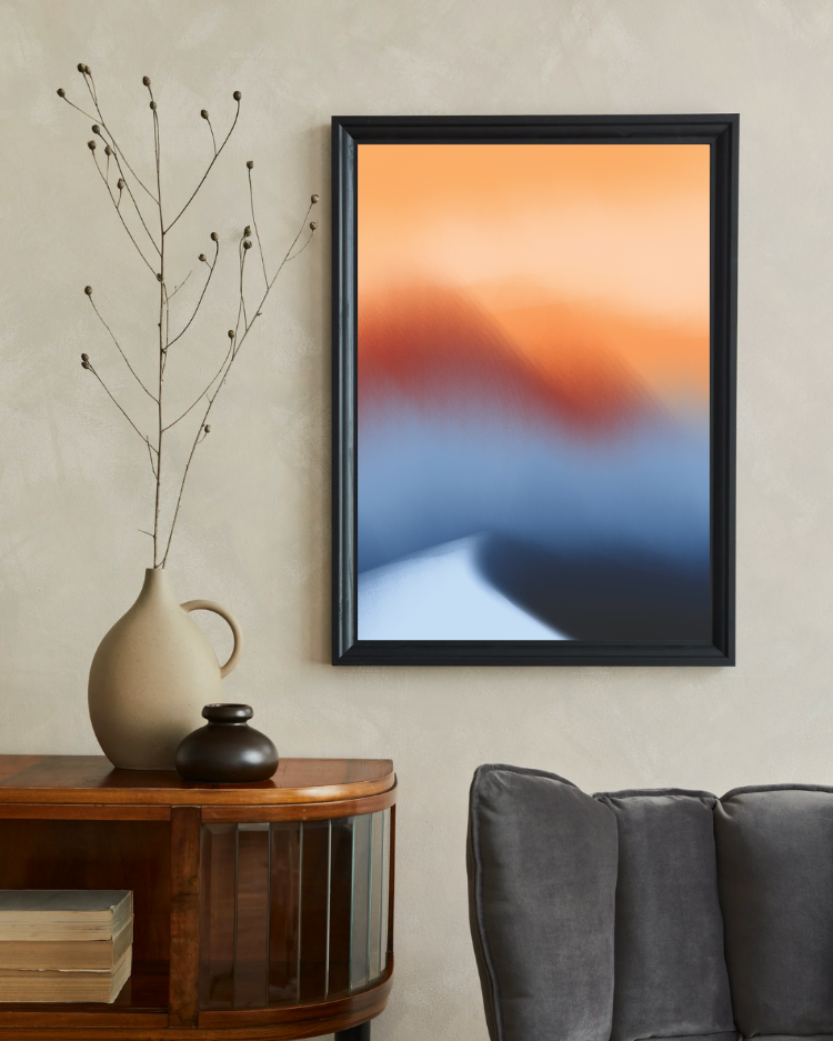 Günbatımı Aura Minimalist Poster (Dijital İndirme)