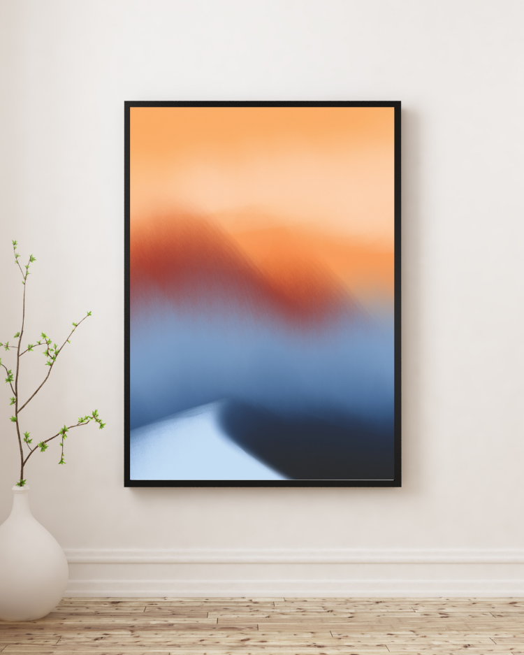 Günbatımı Aura Minimalist Poster (Dijital İndirme)
