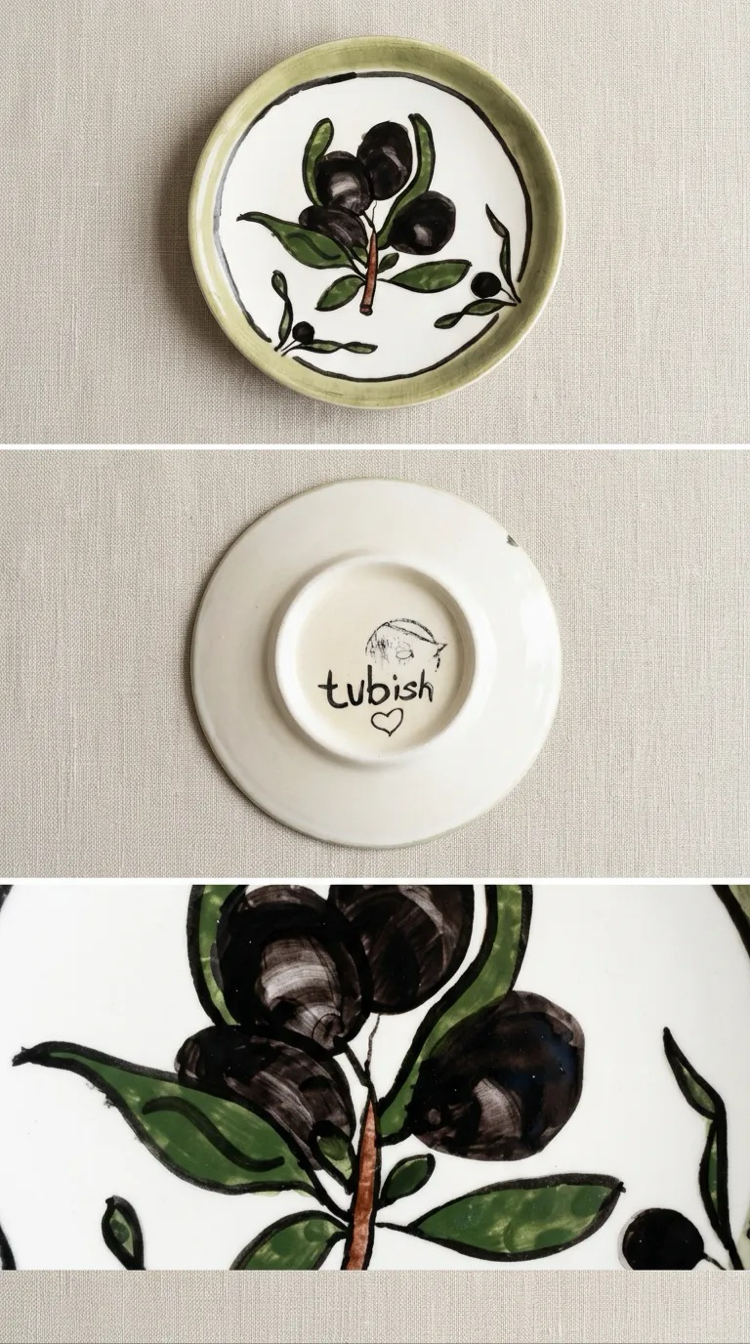 Zeytin Desenli Çini mini tabak 