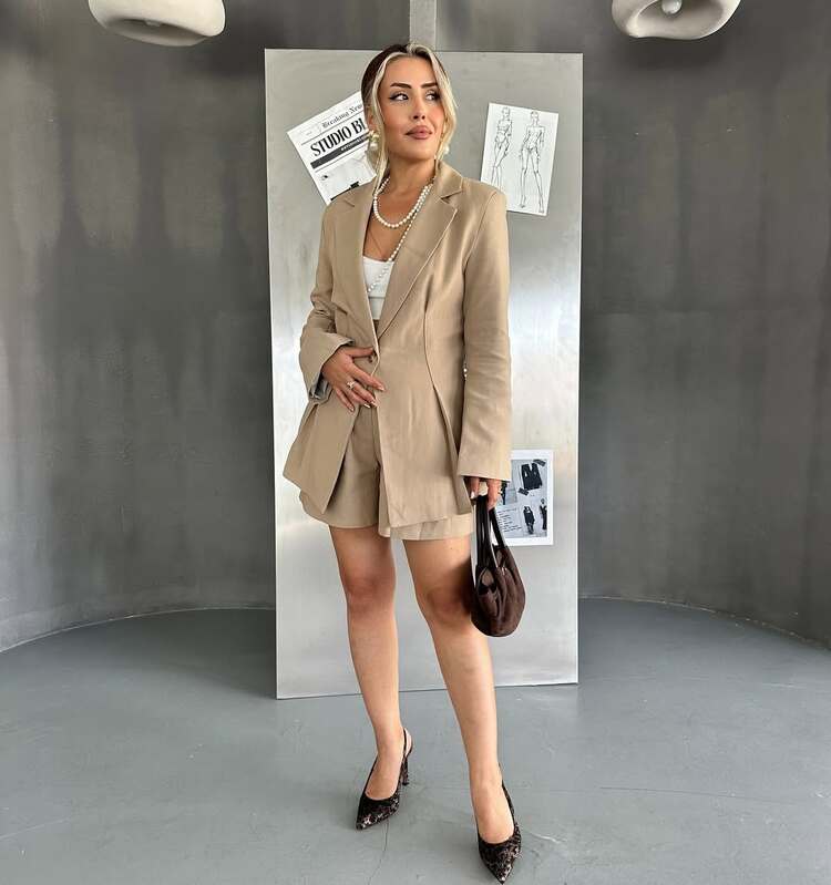 Vatkalı Ceket Takım