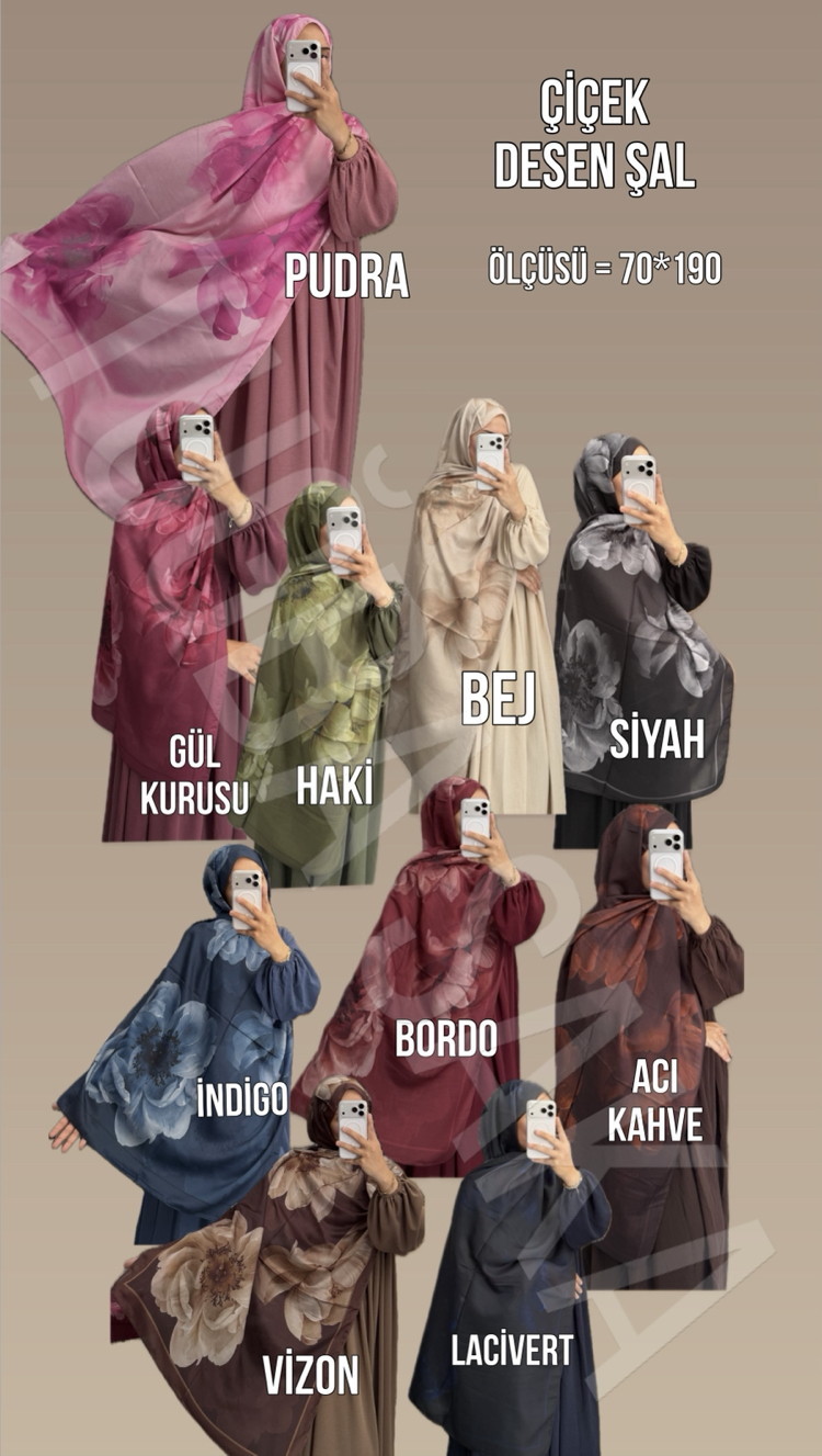 ÇİÇEK DESEN ŞAL’ AÇIKLAMAYA DİKKAT ET ⚠️