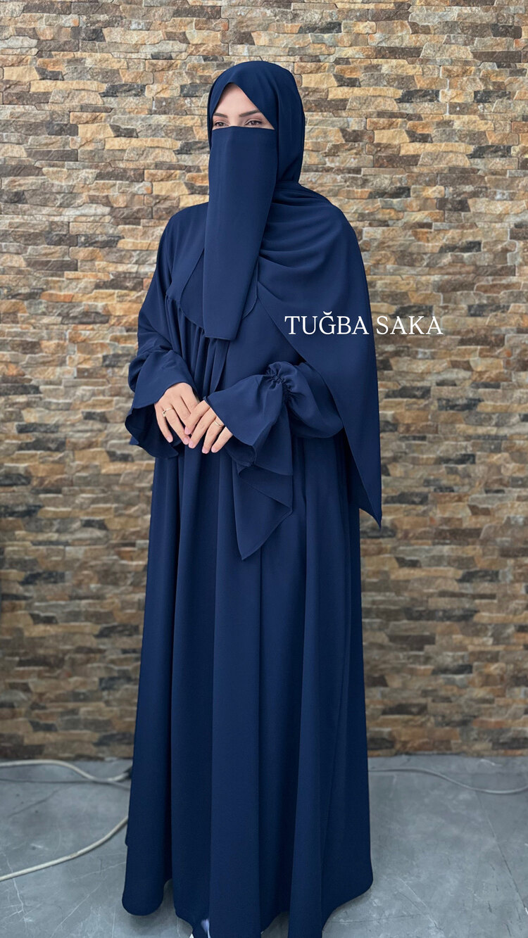 VERA ŞALLI TAKIM “ LACİVERT (İÇ PEÇE HEDİYE )