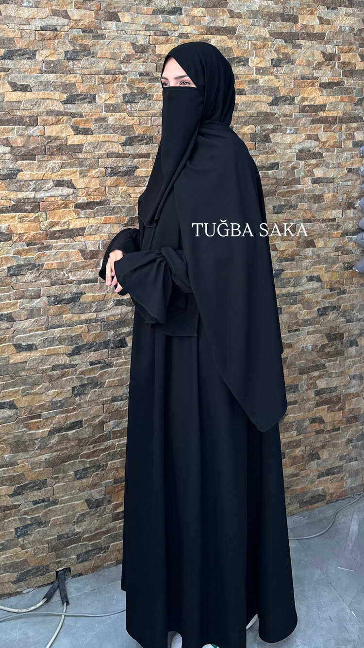 VERA ŞALLI TAKIM “ SİYAH ( İÇ PEÇE HEDİYE )