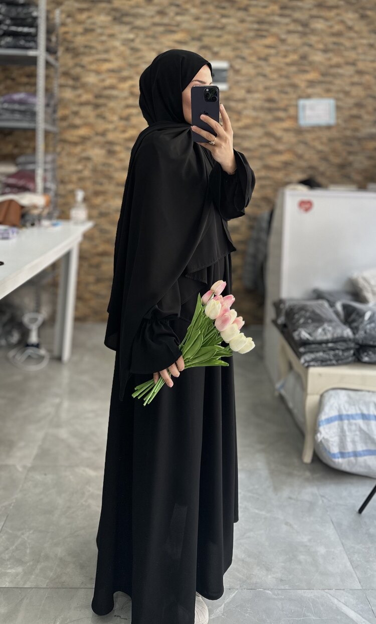 VERA ŞALLI TAKIM “ SİYAH ( İÇ PEÇE HEDİYE )