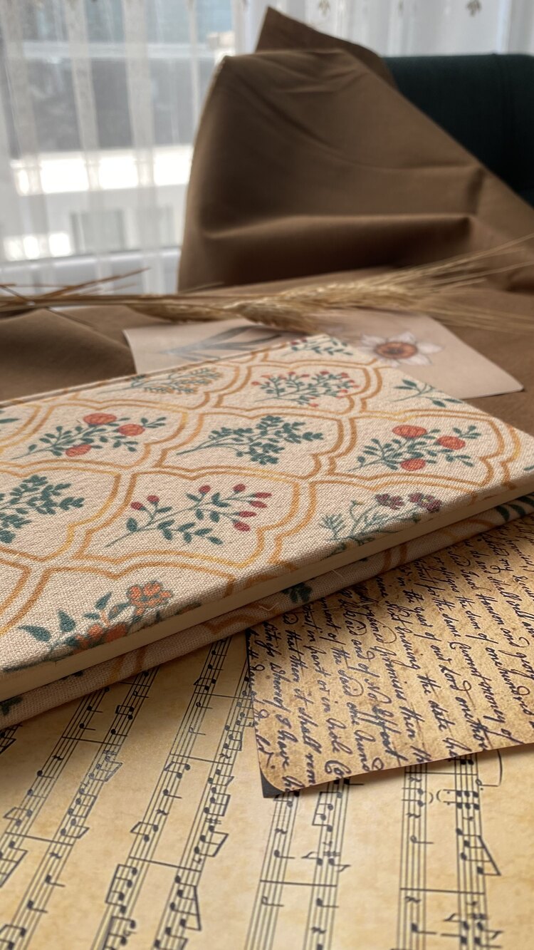 Vintage Kumaş Kaplı Defter