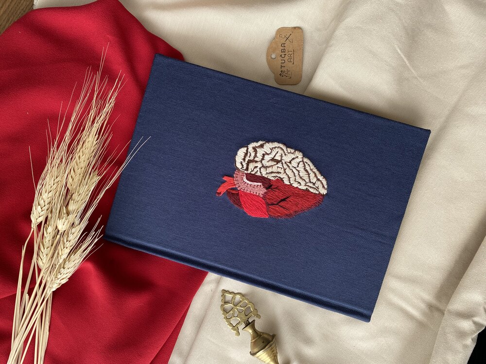 Kalp Beyin Nakışlı Defter 