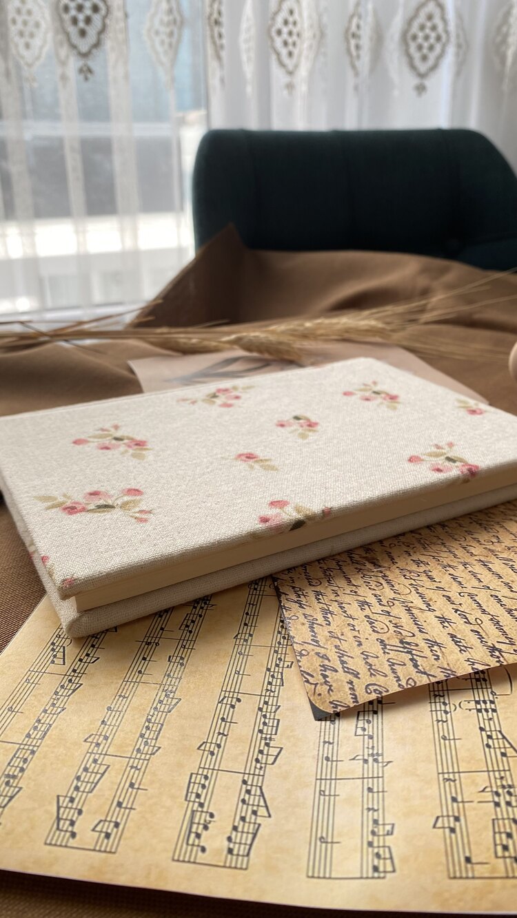 Vintage Kumaş Kaplı Defter