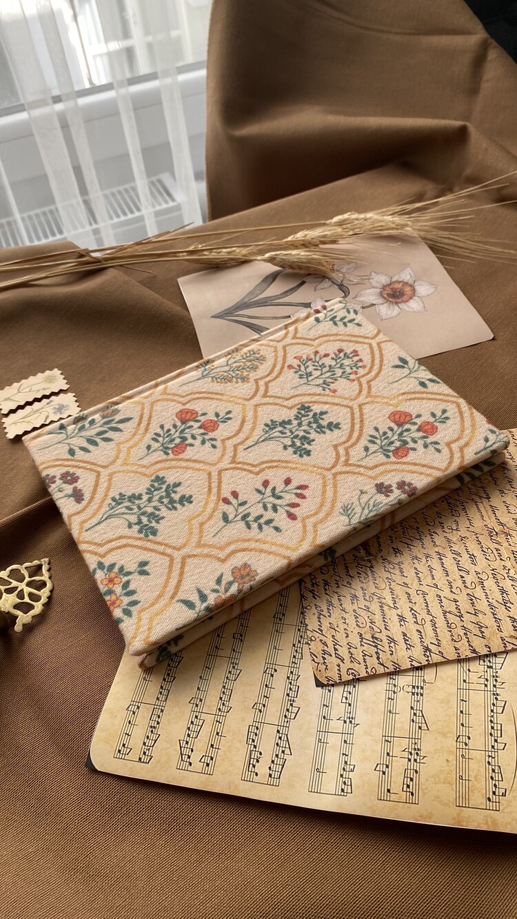 Vintage Kumaş Kaplı Defter