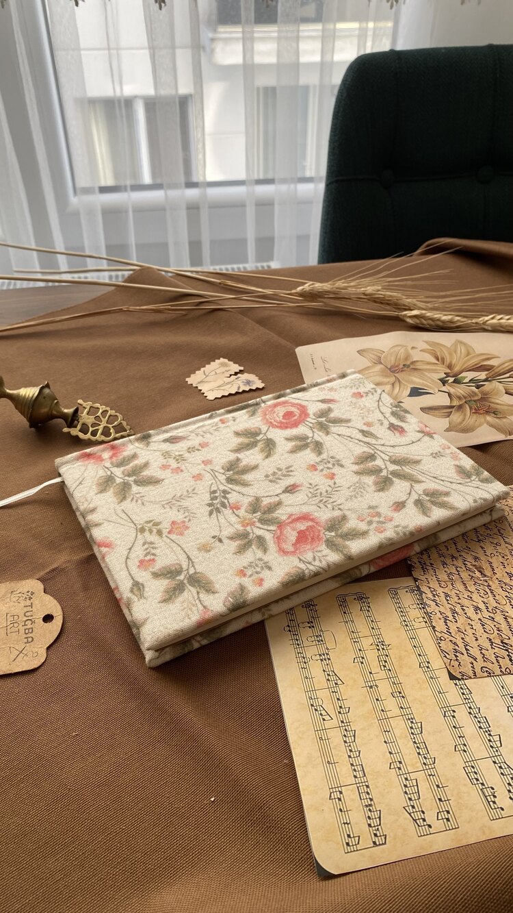 Vintage Kumaş Kaplı Defter