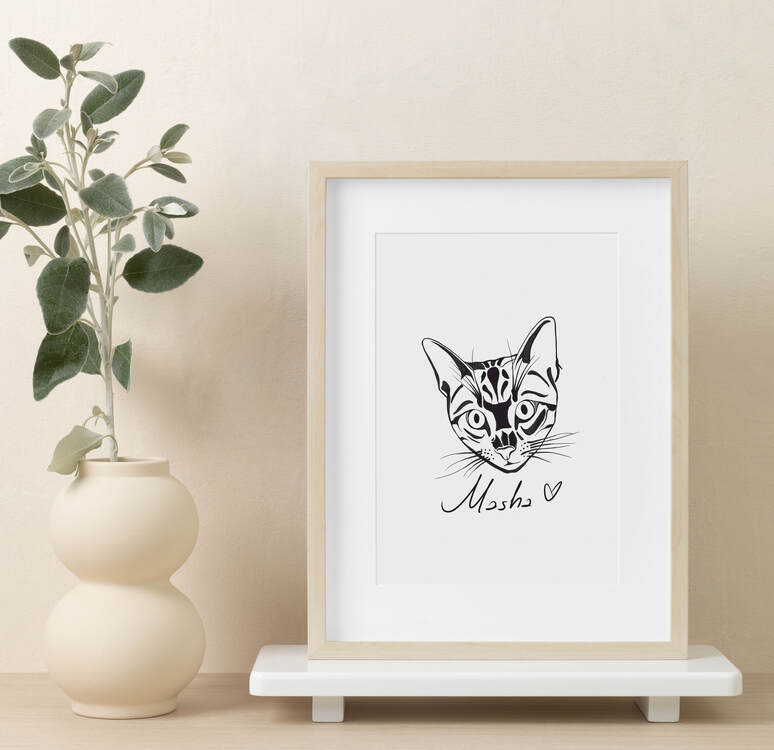 Unique Custom Digital Line Artwork