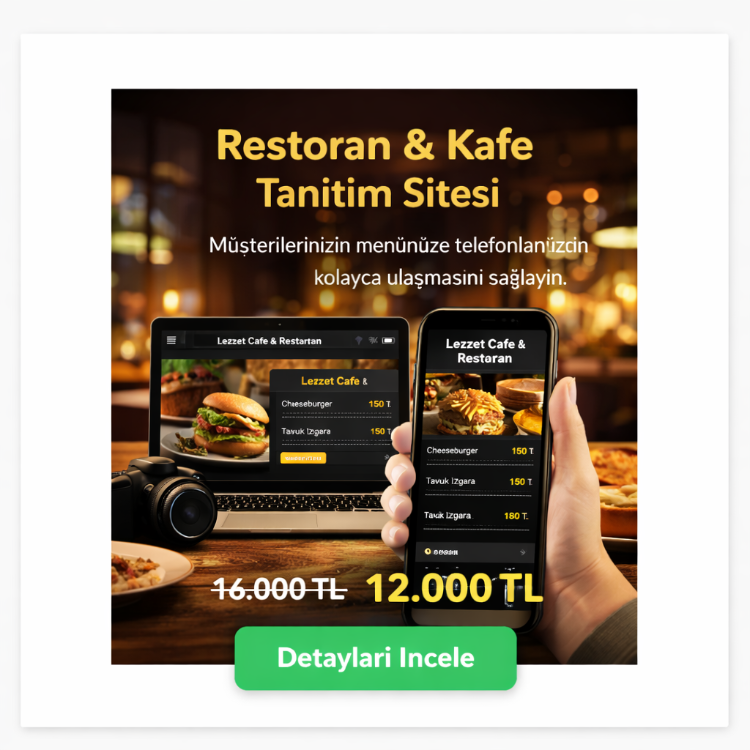 Restoran & Kafe Tanıtım Sitesi