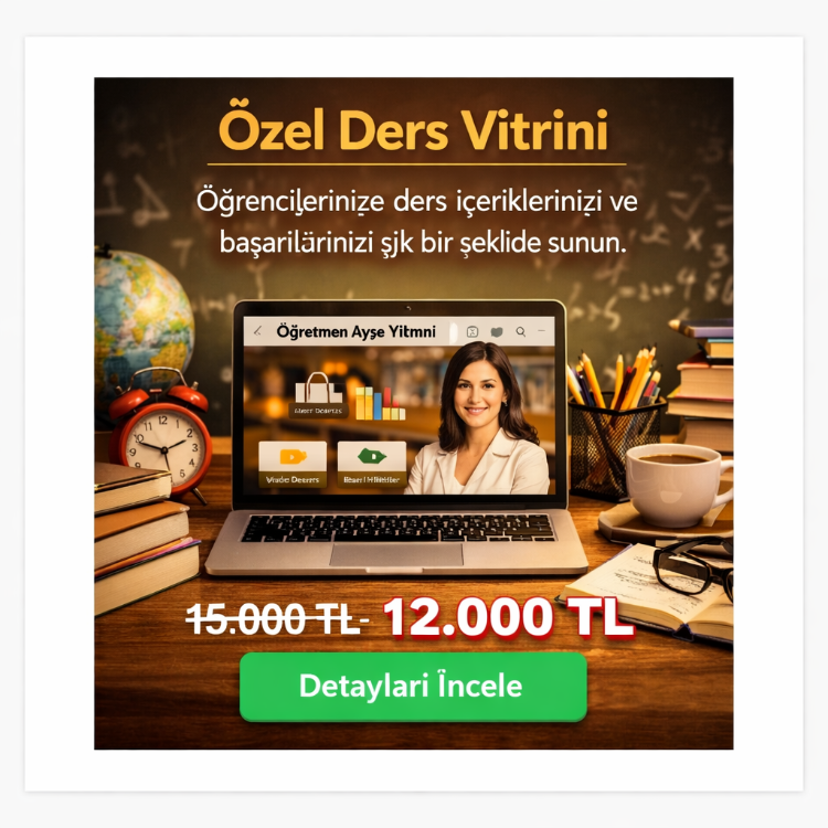 Özel Ders Vitrini