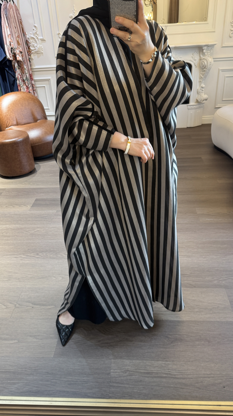 Çizgili abaya kap