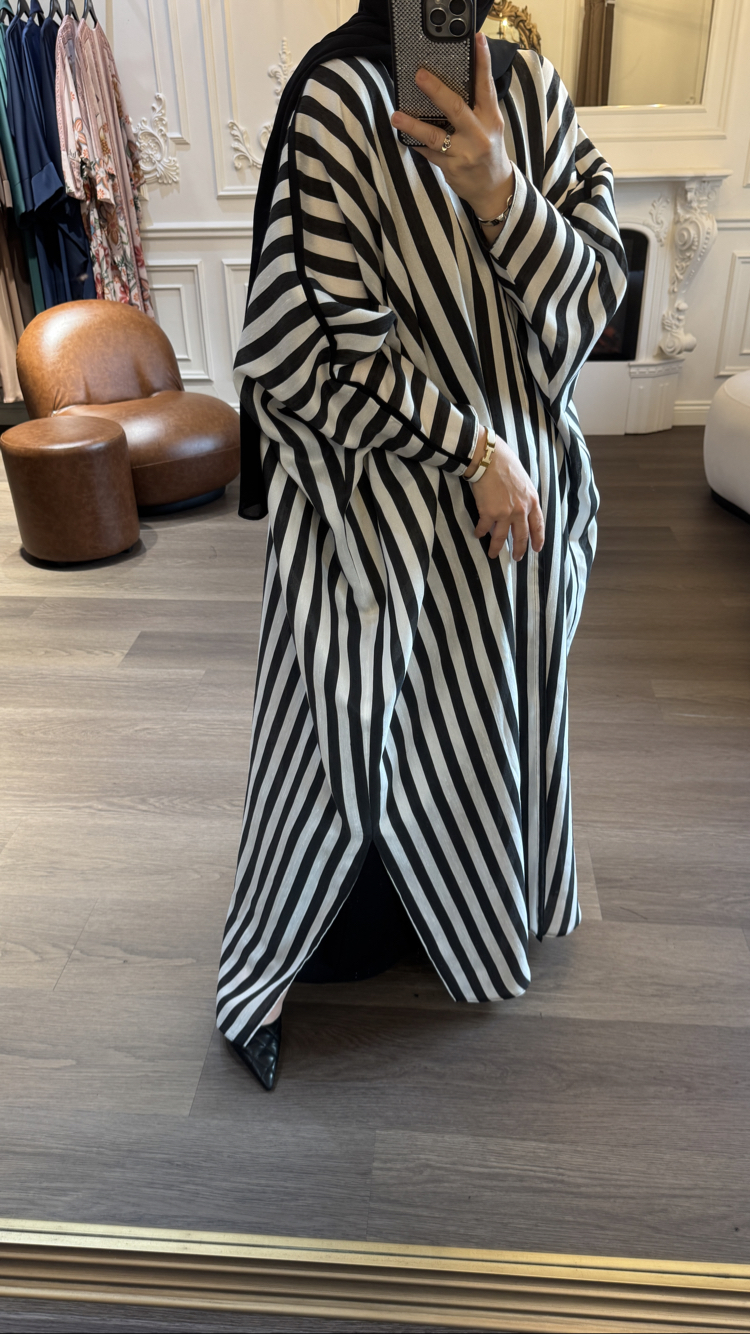 Çizgili abaya kap