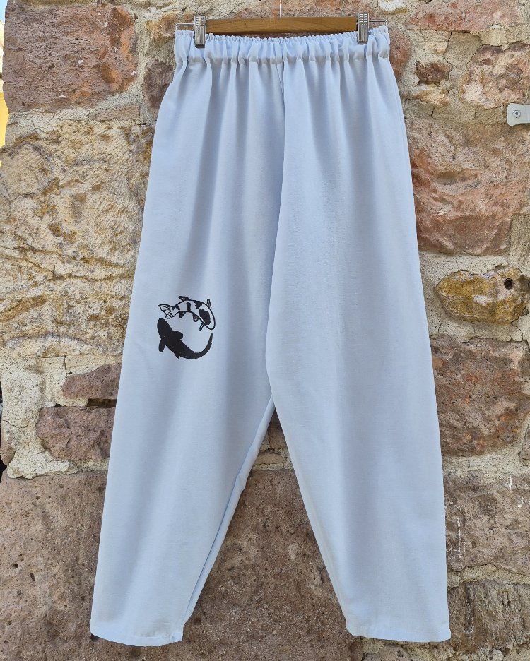 Koi Balığı Keten Pantolon