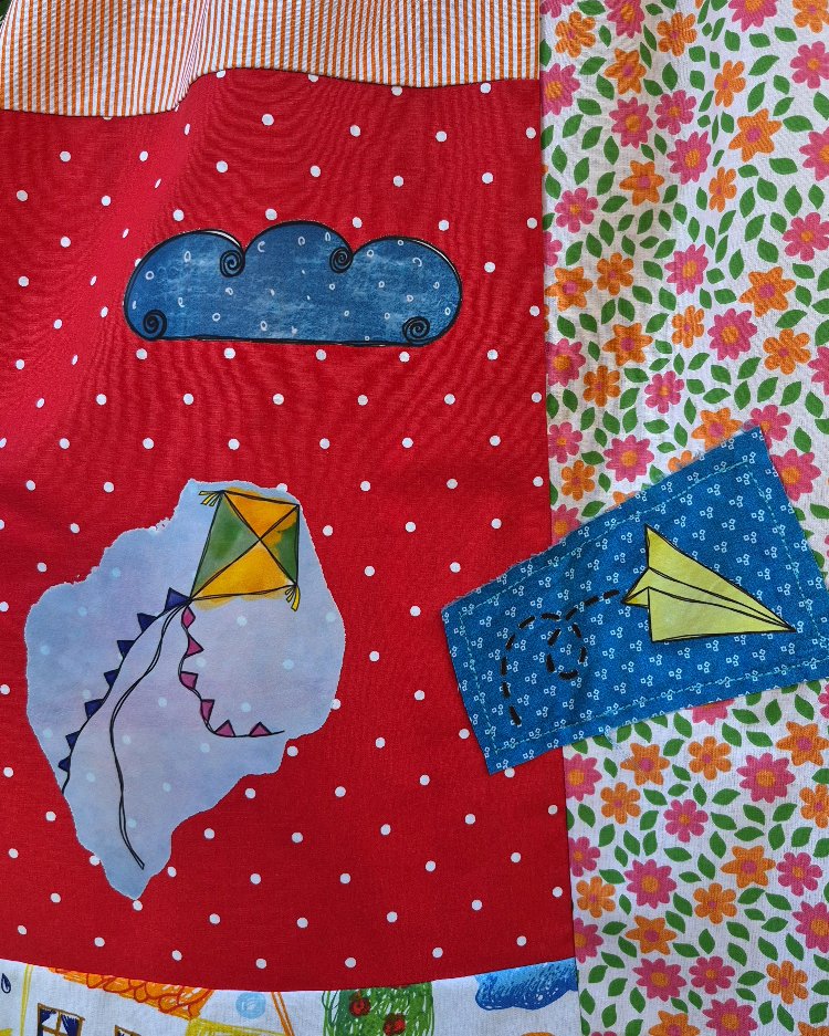 Çocukluk Uzun Patchwork Etek