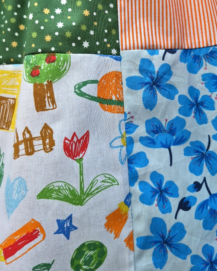 Zeytin Kedisi Patchwork Etek