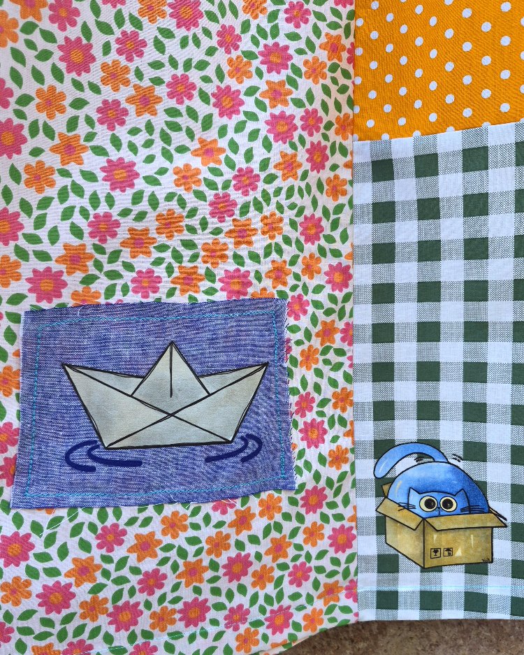 Çocukluk Uzun Patchwork Etek