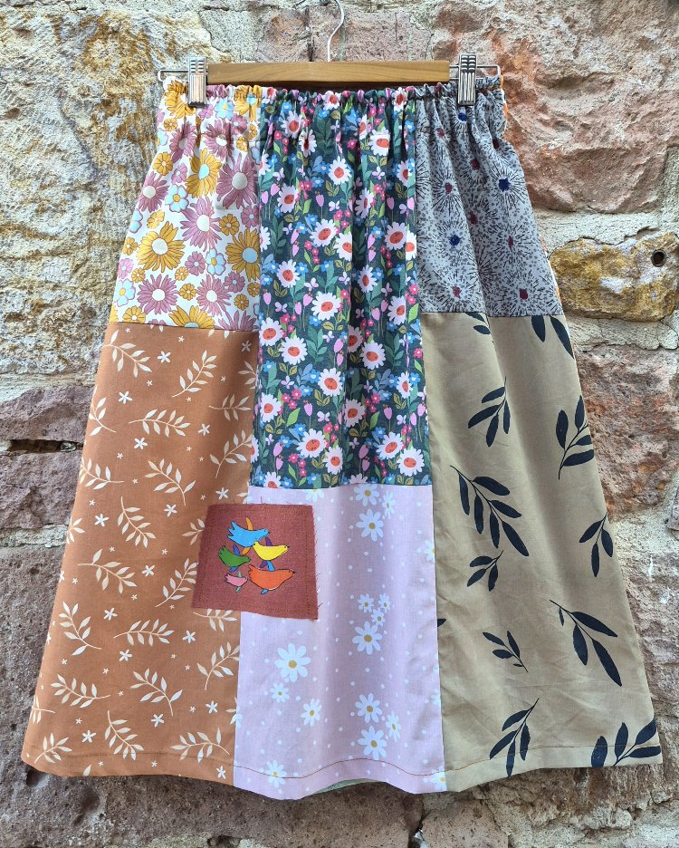 Dostluk Midi Patchwork Etek