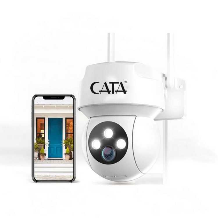 Cata-4051 AKILLI KAMERA DIŞ MEKAN IP66 1080P GECE GÖRÜŞLÜ SİRENLİ