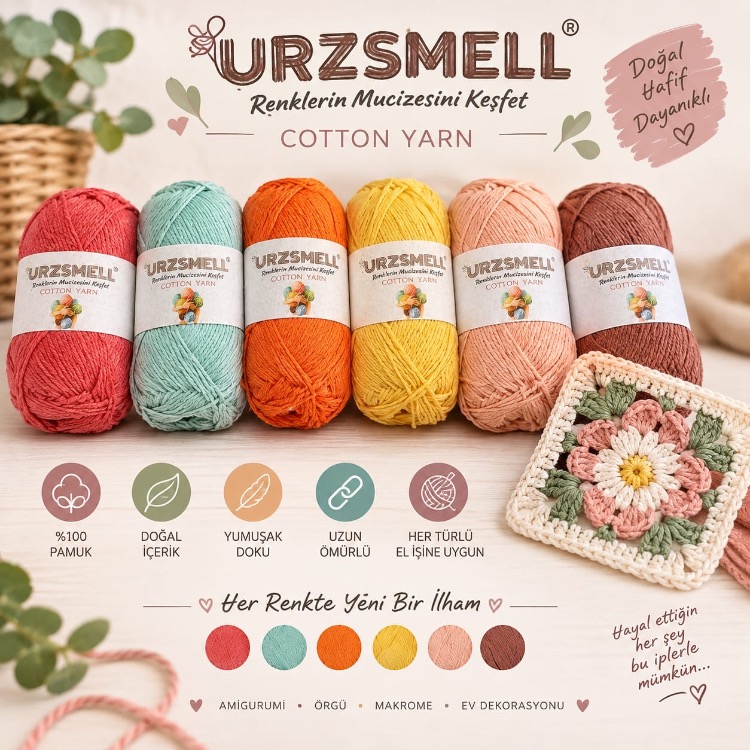 Urzsmell Cotton 100 gr 200 mt