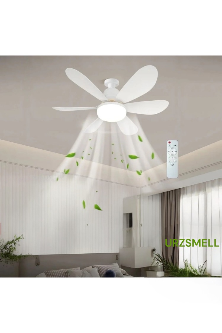 Fan LED 62W Kumandalı Işıklı Vantilatör DİREKT TAVANA MONTAJ