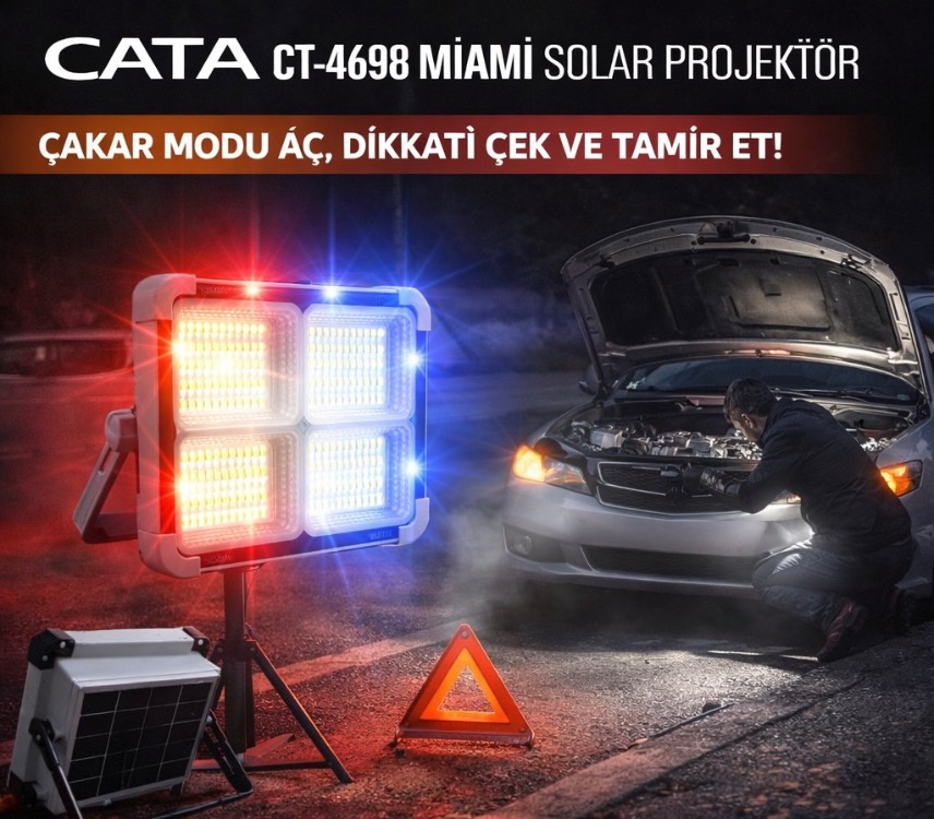 Solar Miami Led Portatif 200w Prejektör