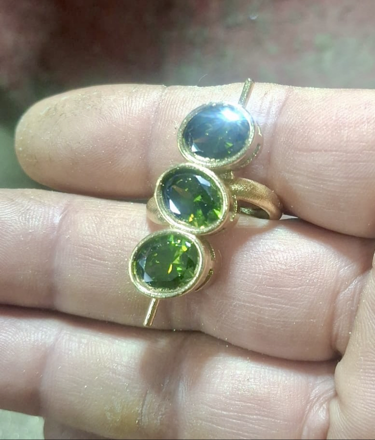 Olive Tri Ring