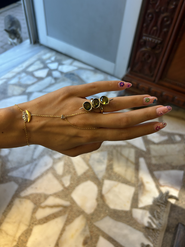 Olive Tri Ring