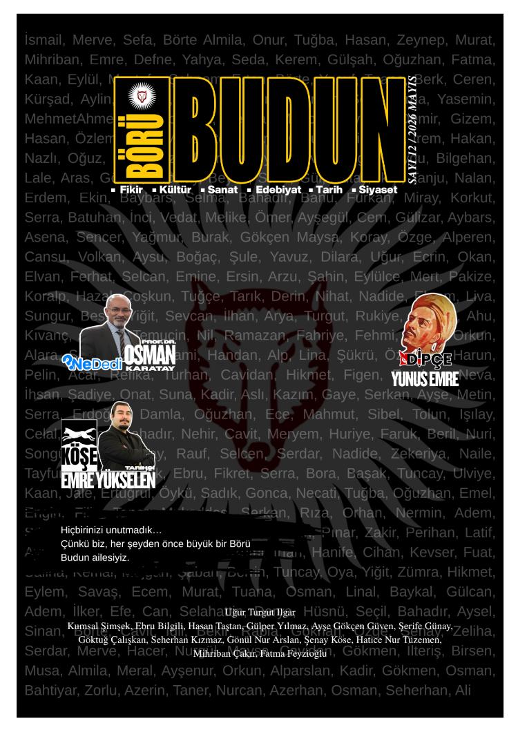 BÖRÜ BUDUN DERGİSİ – 12. SAYI