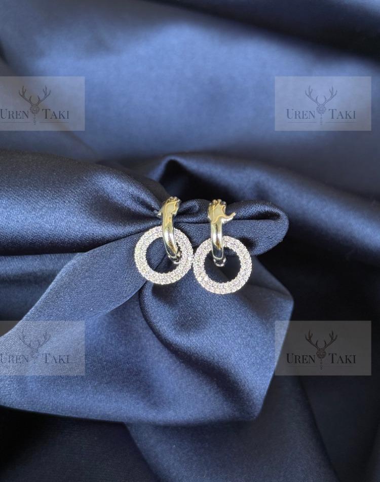 Özel Seri Xuping Gümüs Zirkon Tasli El Firgurlu Halka Minimal Kupe