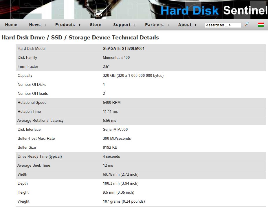 Seagate 320GB 2.5” SATA Laptop Hard Disk (Sağlık 100 - Sorunsuz)
