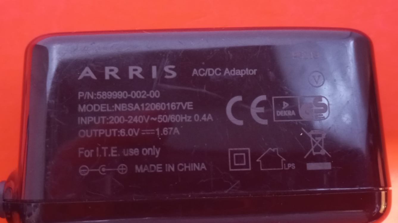 ARRIS 6 Volt 1.67A DC Adaptör (Kaliteli ,Standart uçlu , İkinci El)