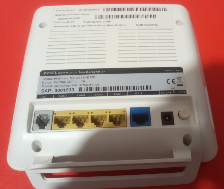 ZYXEL 300 Mbps VDSL Modem (Sorunsuz ,Kurulum Kılavuzlu ,Başarılı ürün , İkinci El)
