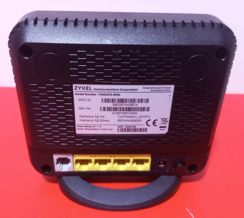 ZYXEL VMG3313-B10A Yeni Nesil VDSL Modem (Sorunsuz, Kılavuzlu ,Yüksek çekim , İkinci El)