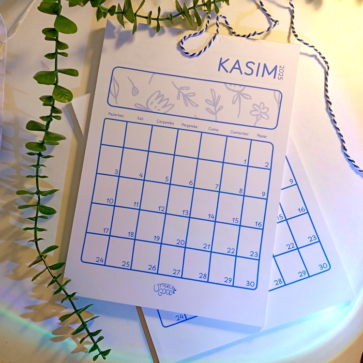 A4 Aylık Takvimli Planlayıcı Memopad