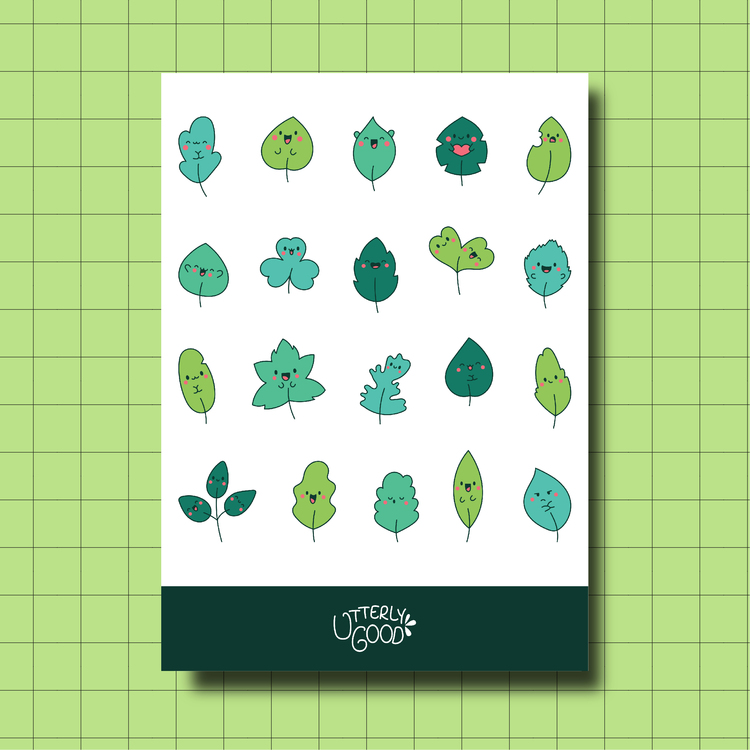 Emoji Yaprak Sticker