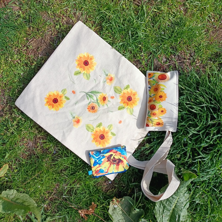 Ayçiçekli Bez Set