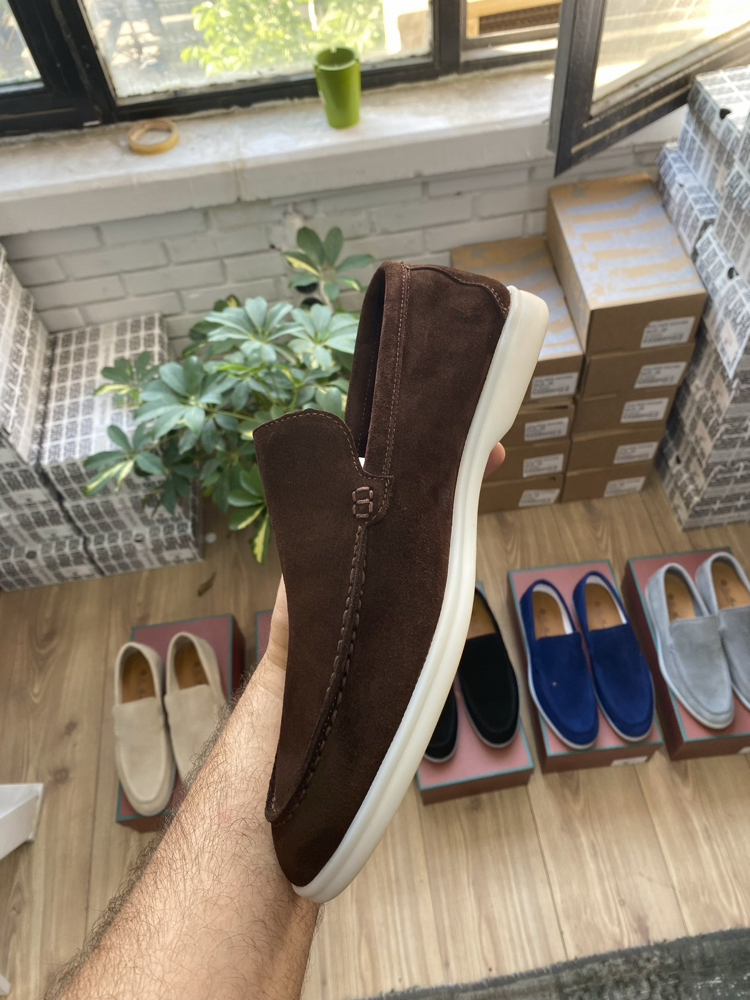 Kahverengi Süet Erkek Loafer | %100 Hakiki Dana Derisi Günlük Premium