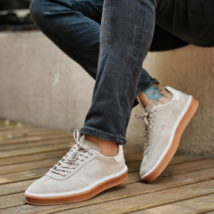 Bej Süet Erkek Sneaker | Günlük Premium Spor Ayakkabı