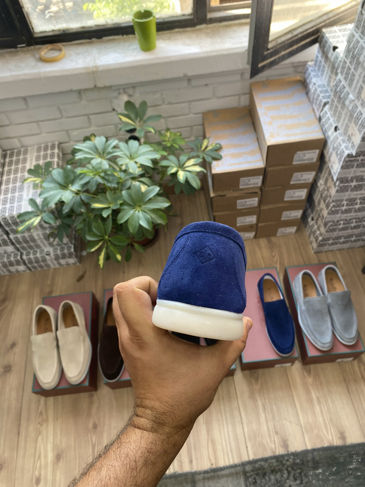 Lacivert Süet Erkek Loafer | %100 Hakiki Dana Derisi Premium Günlük 
