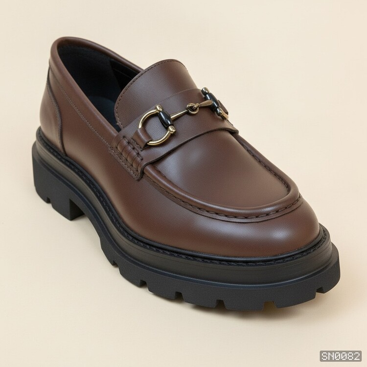 Premium Kahve Deri Loafer
