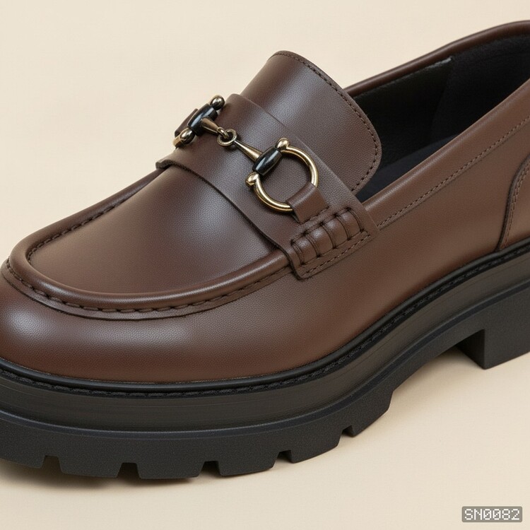 Premium Kahve Deri Loafer