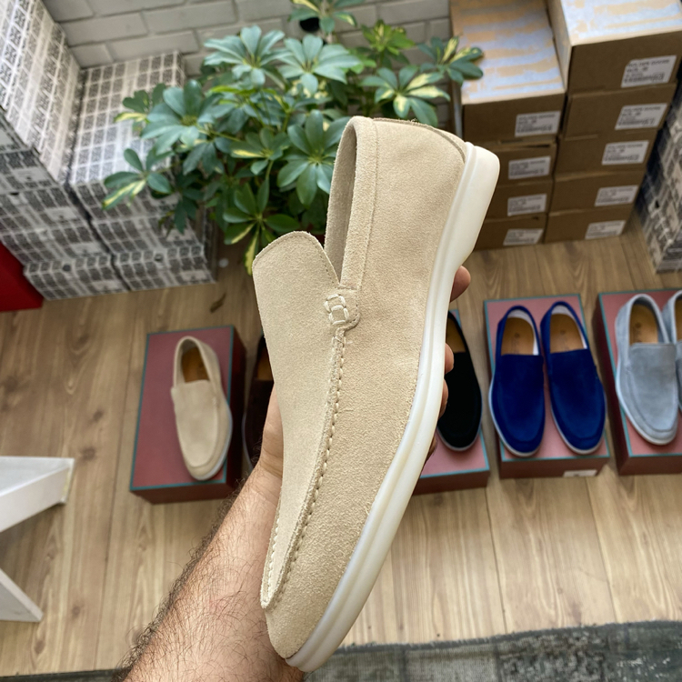 Bej Süet Erkek Loafer | %100 Hakiki Dana Derisi Premium Günlük